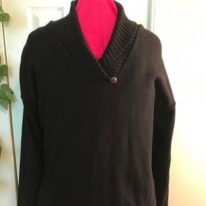 Black Cotton Sweater, XL